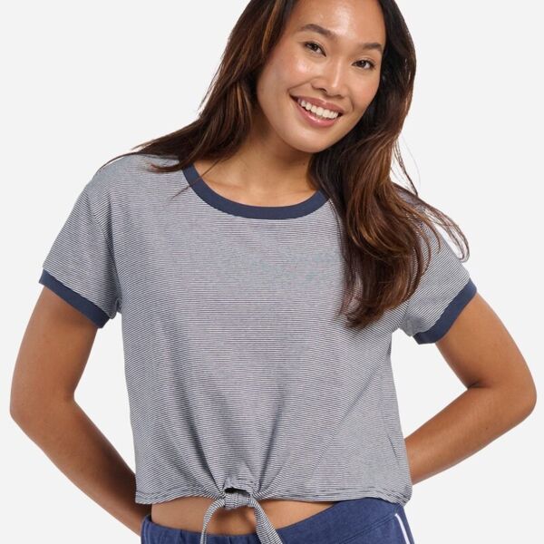 Boxercraft Women's Striped Tie Front T-Shirt BW2107 Women's Striped Tie Front T-Shirt Thumbnail