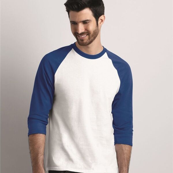 Gildan Unisex Heavy Cotton™ Raglan Three-Quarter Sleeve T-Shirt 5700 Unisex Heavy Cotton™ Raglan Three-Quarter Sleeve T-Shirt Thumbnail