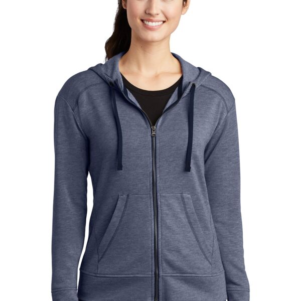 Sport Tek Women's PosiCharge ® Tri Blend Wicking Fleece Full Zip Hooded Jacket LST293 Women's PosiCharge ® Tri Blend Wicking Fleece Full Zip Hooded Jacket Thumbnail