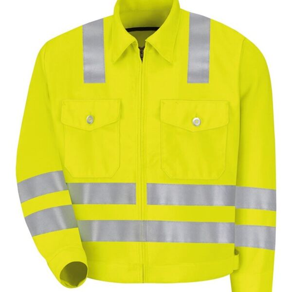 Red Kap Men's Tall Hi-Visibility Ike Jacket JY32T Men's Tall Hi-Visibility Ike Jacket Thumbnail