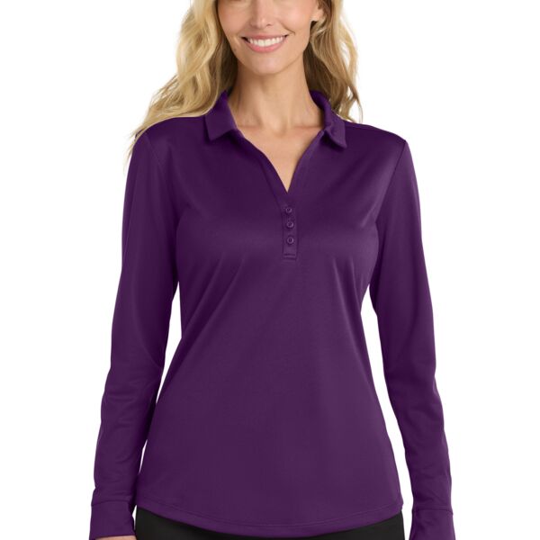 Port Authority ® Ladies Silk Touch ™ Performance Long Sleeve Polo L540LS ® Ladies Silk Touch ™ Performance Long Sleeve Polo Thumbnail