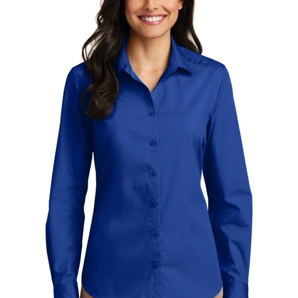 Port Authority Ladies Long Sleeve Carefree Poplin Shirt LW100 Ladies Long Sleeve Carefree Poplin Shirt Thumbnail